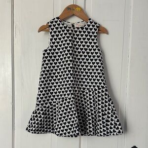 Crewcuts Navy Heart Print Kids Dress